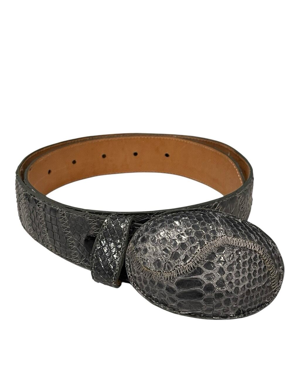 DON CUCO -HAND MADE GENUINE WESTERN COWBOY GRAY BELT & BUCKLE 32